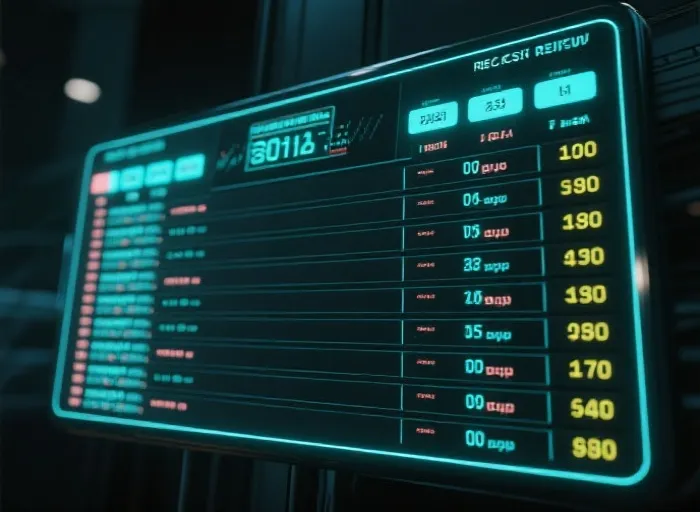 实时开奖看板示意图