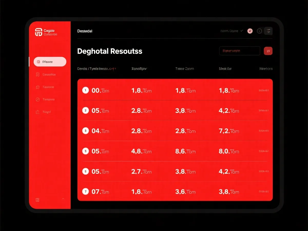 开奖看板界面示意图